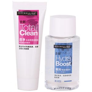 Maybelline 美宝莲（透净水盈保湿洁面霜15ml+醒润瞬盈柔肤水30ml）赠品