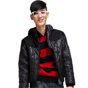 [当当自营]TONLION唐狮 男立领茄克棉衣（配胸章） 110411062106