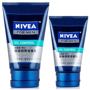 NIVEA妮维雅 男士控油劲爽洁面乳100g+50g