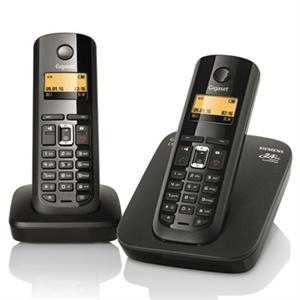 西门子Gigaset C580套装 2.4GHz数字无绳电话机（黑色）
