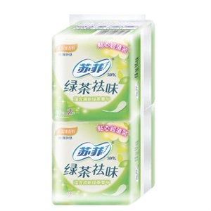 苏菲 绿茶洁净护垫 80片 新包装×2两联包