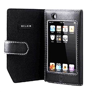 贝尔金Belkin iPhone 3GS 侧翻盖皮套（黑色）
