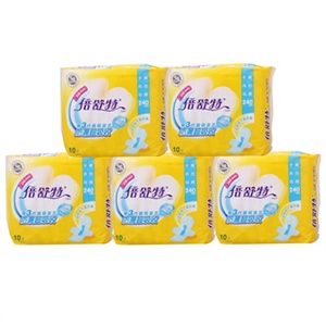 倍舒特 卫生巾干爽纤巧日用独立5包组合装240mm/共50片