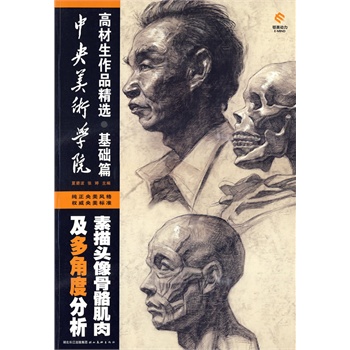 中央美术学院高材生作品精选(基础篇-素描头像骨胳,肌肉及多角度分析