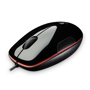 【当当销售配送】罗技LogitechLS1激光鼠标(黑色红边)新品推荐 时尚设计,舒适享受!