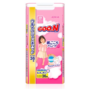 GOO.N 大王 柔软舒适拉拉裤（大包）女用 XXL(13--25KG)36片-日本同步