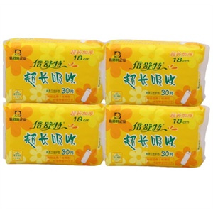 倍舒特 超长吸收棉柔护垫独立4包组合装180mm/共120片