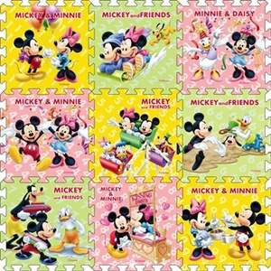 Disney 迪士尼 米奇游玩篇EVA彩印儿童拼图地垫组合9片装 FS463