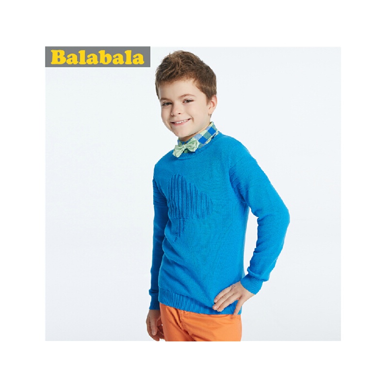 【<em>巴拉巴拉balabala</em> <em>男童</em>纯色<em>套头</em>针织衫 儿童