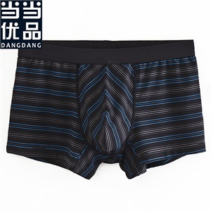当当优品 兰精莫代尔男士色织条平角裤 BU0019