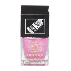 艳庄甲油韩国出口装#32印度香芋冰灵13ml 赠 指甲花 贴片 花色随机