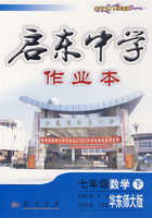 启东中学作业本：七年级数学（下）（华东师大版）