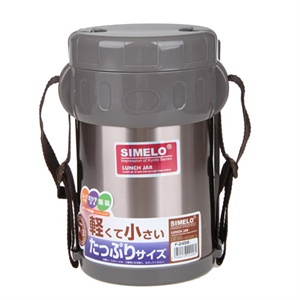 [当当自营] SIMELO 印象京都系列1.5L保温饭盒(附背袋保温包)褐色