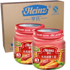 亨氏 牛肉胡萝卜泥(8个月以上) 113gx12/箱