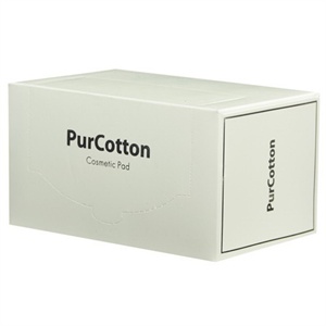 PurCotton 全棉时代 盒装化妆棉40g平纹/6x7-4p带压痕,100片/盒