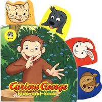 淘气的乔治Curious George Hide-and-Seek PBS Shaped Animal Tab Novelty Board Book