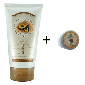 韩伊 Skin Beauty系列牛油果营养修护洁面乳125g+甘草美白霜6g