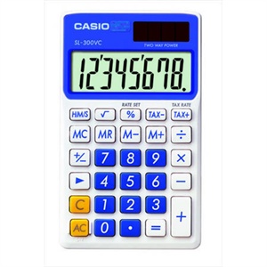 卡西欧(CASIO) 亮彩计算器SL-300VC-BE(晶蓝)