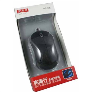 【当当销售配送】双飞燕A4Tech Q3-321亮面行全速有线光学鼠标(黑色)（USB接口）