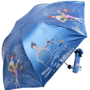 2012年新款 天堂伞 防紫外线 防晒 晴雨伞 3308E秀出时尚 6号蓝
