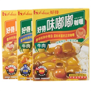 好侍味嘟嘟咖喱200*3(鸡肉原味200克+牛肉原味200克+牛肉中辣200克)