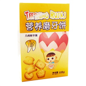 贝因美营养磨牙饼(几何数字篇)125克*12包