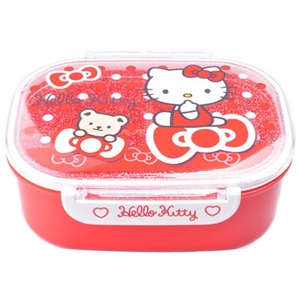 Hello Kitty 一段带耳扣餐盒 熊&蝴蝶结