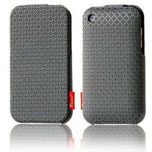 美国iuvo iPhone 3G/3Gs 超薄尼龙纤维翻盖保护套-银灰色
