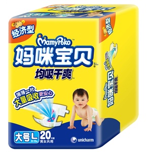妈咪宝贝均吸干爽L号20片*8箱装