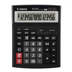 佳能（CANON）可调角度台式计算器（黑色旋风）WS-1610T