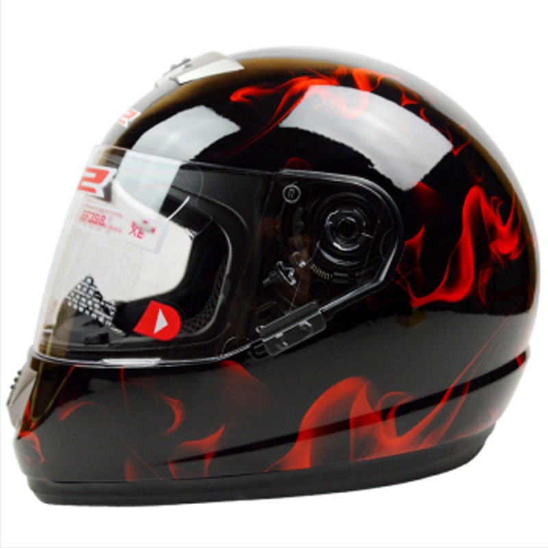 【LS2摩托车带围脖防雾镜片安全头盔 电动车