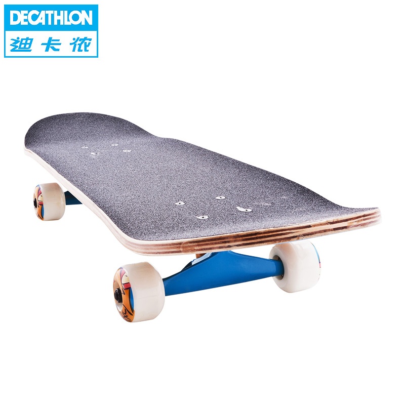 迪卡侬 儿童初学者四轮轮滑板 木质宽板双翘板