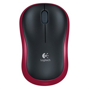 【当当自营】 Logitech罗技 M185 无线鼠标 黑色红边