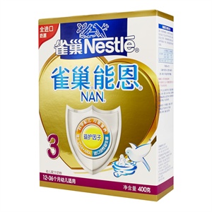 雀巢 能恩3益生菌幼儿配方奶粉 400g/盒(1-3岁)