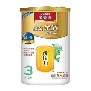 多美滋 金装金盾3阶段幼儿配方奶粉900g*6罐/箱