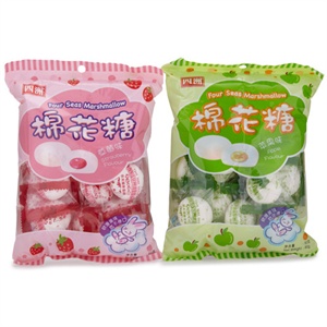 四洲 棉花糖(草莓味+苹果味)90克*2袋