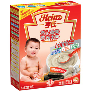 亨氏 紫菜骨粉营养米粉(8-36个月) 225G/盒