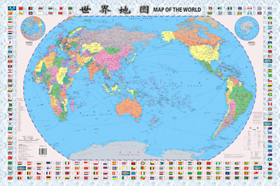 世界地图(对开 袋装)图片