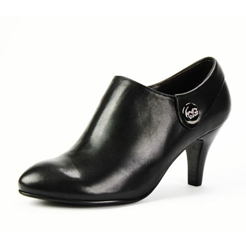 当当自营 septwolves/七匹狼 女士纯色侧拉链低帮高跟鞋11012567