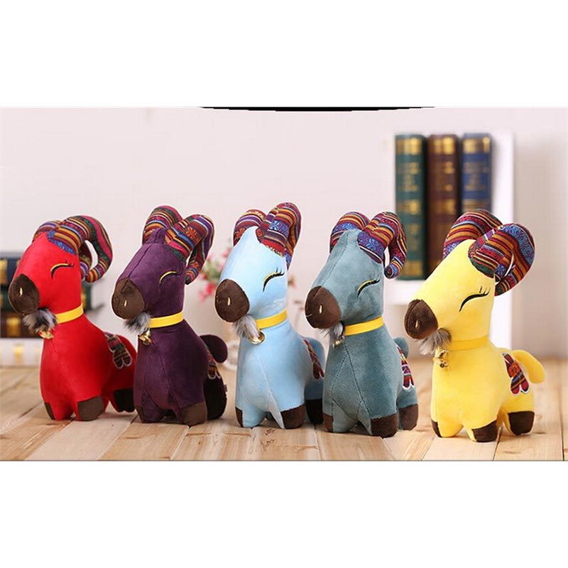 羊年吉祥物 年货 毛绒玩具羊 吉祥生肖羊属羊新年礼物 吉祥羊公仔玩偶