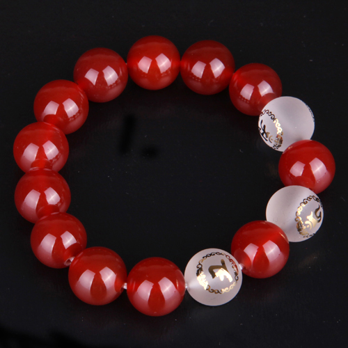 [当当自营]明大师 三合贵人手钏-a级天然红玛瑙(牛鸡蛇/丑酉巳)女 饿