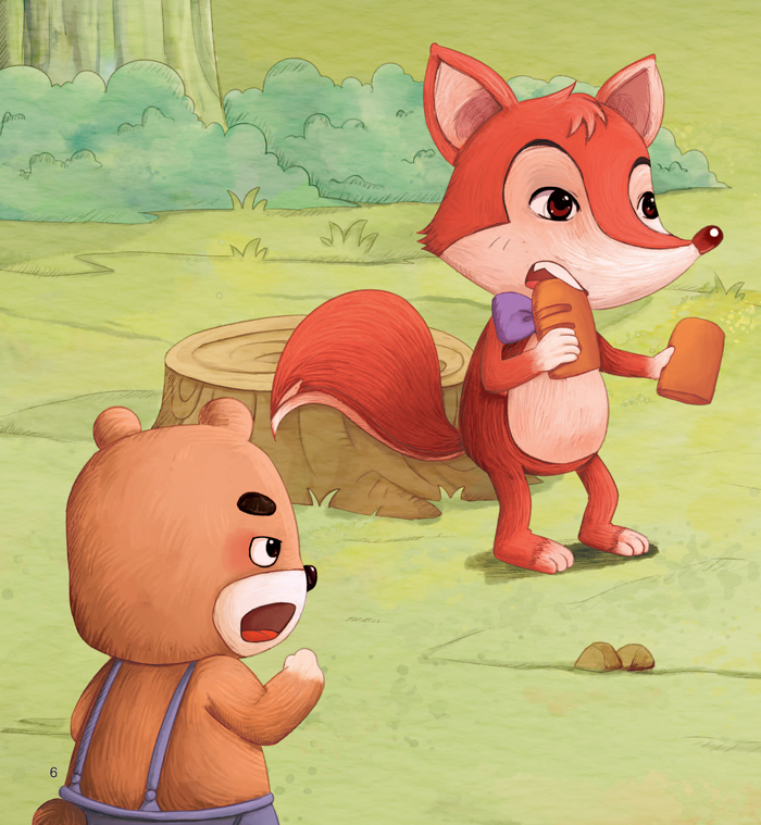 小宝贝品格培养绘本两只小熊分面包